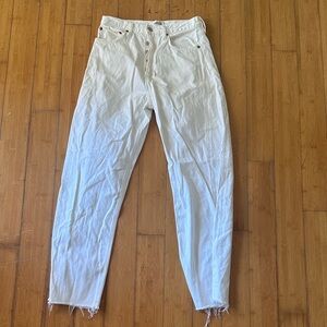 Agolde Relaxed Fit White Jeans